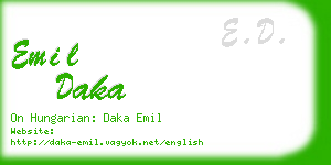 emil daka business card